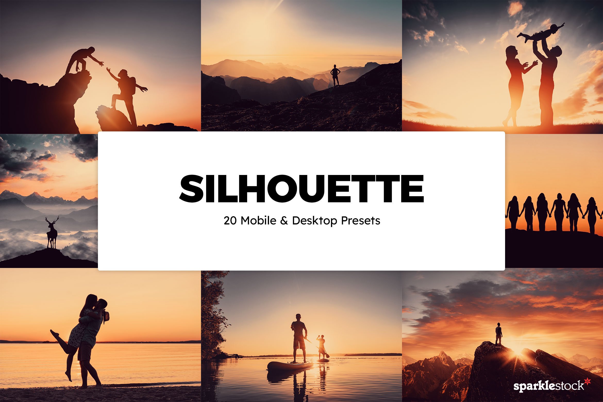 20 Silhouette Lightroom Presets LUTscover image.