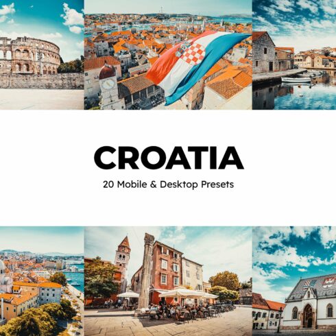 20 Croatia Lightroom Presets LUTscover image.