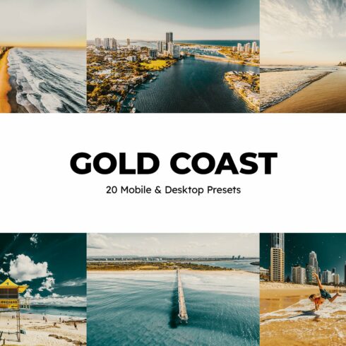 20 Gold Coast Lightroom Presets LUTscover image.