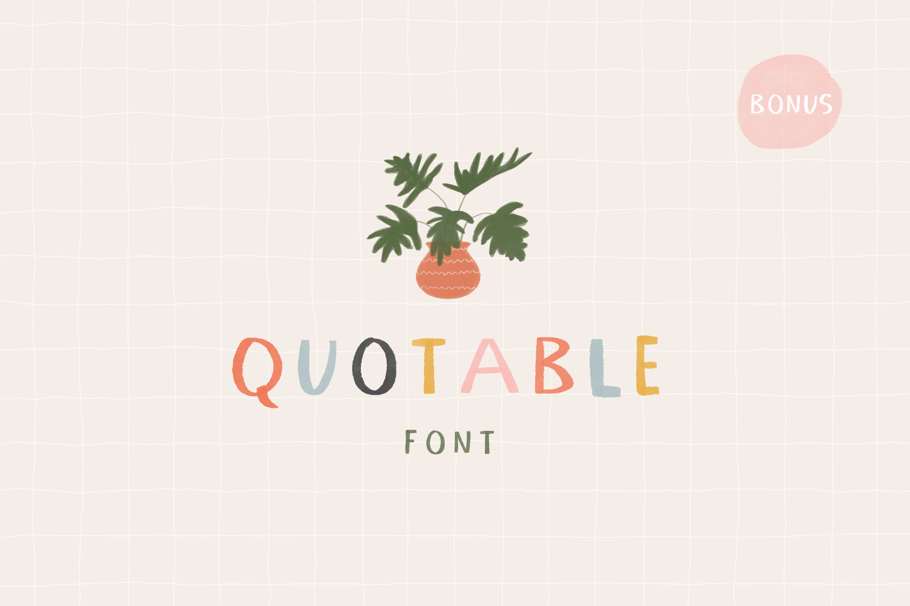 Quotable Font | Color Font cover image.