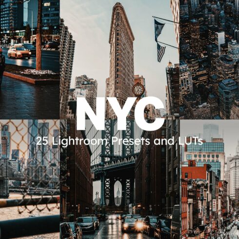 25 NYC Lightroom Presets and LUTscover image.