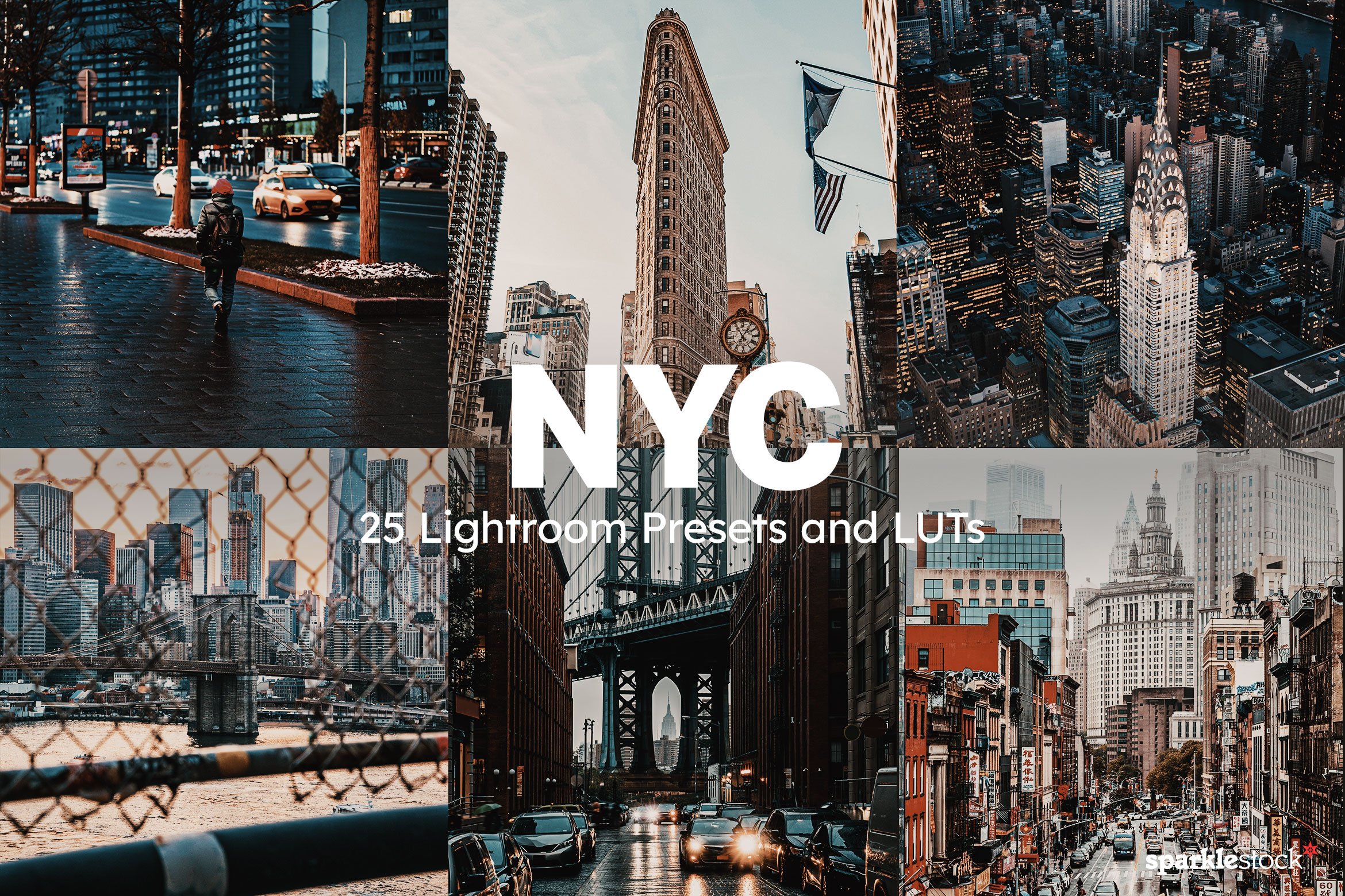 25 NYC Lightroom Presets and LUTscover image.