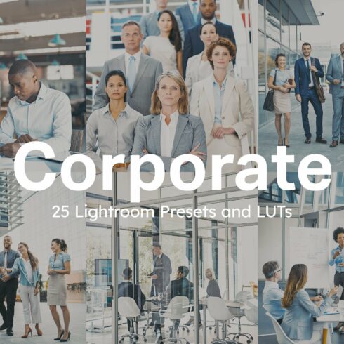 25 Corporate Lightroom Presets LUTscover image.