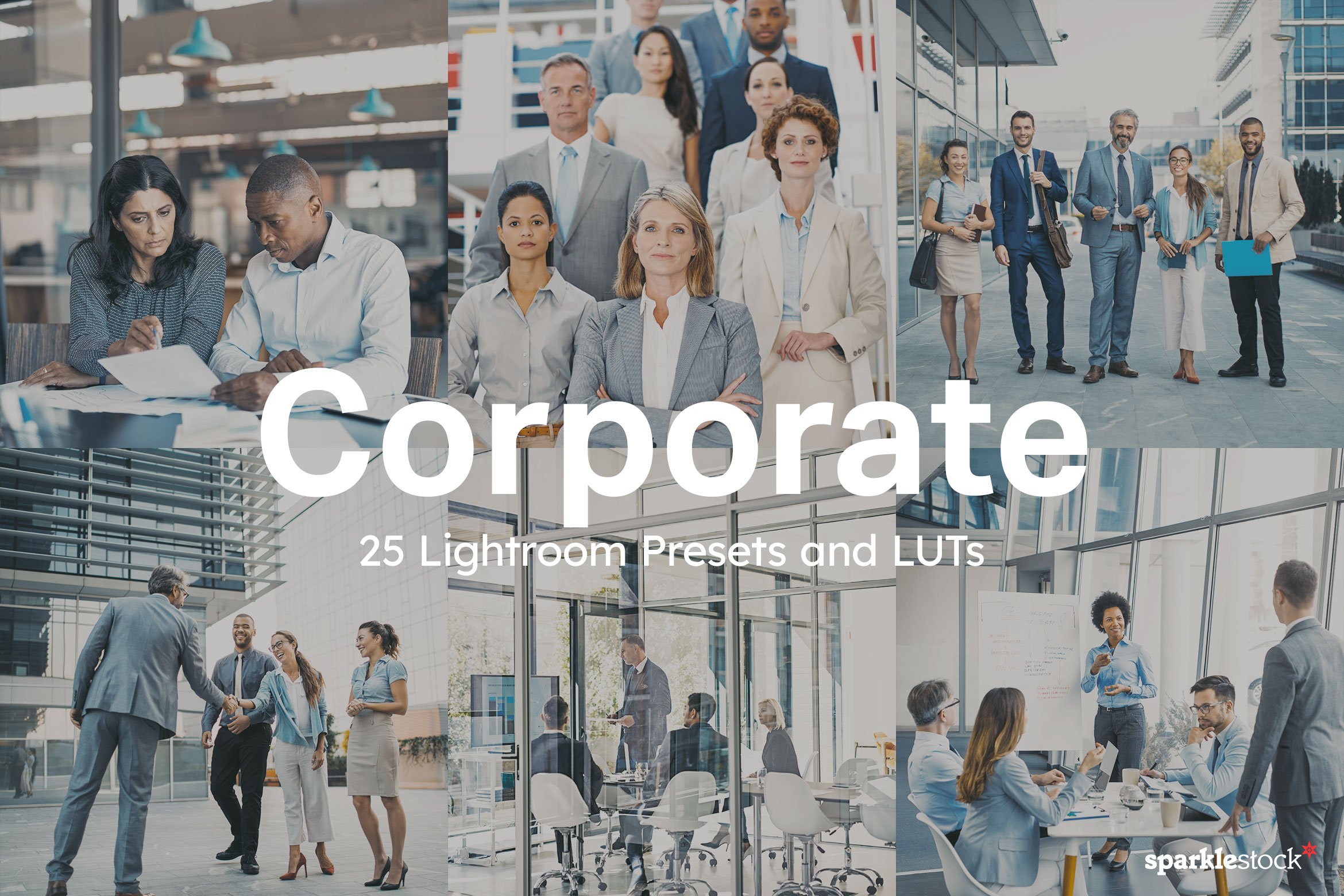 25 Corporate Lightroom Presets LUTscover image.