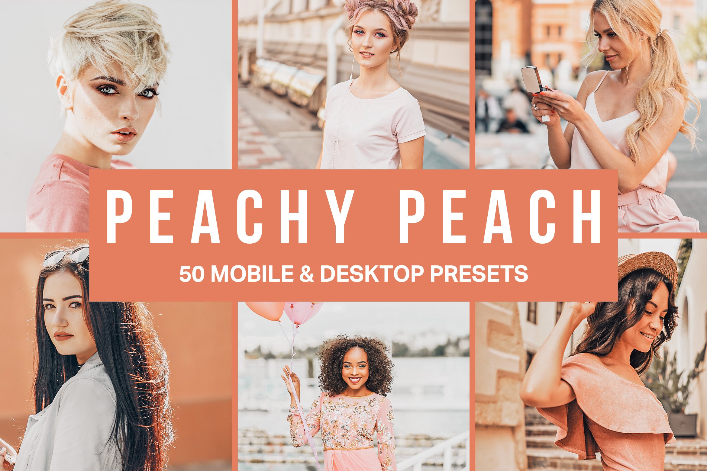 50 Peachy Peach Lightroom Presetscover image.