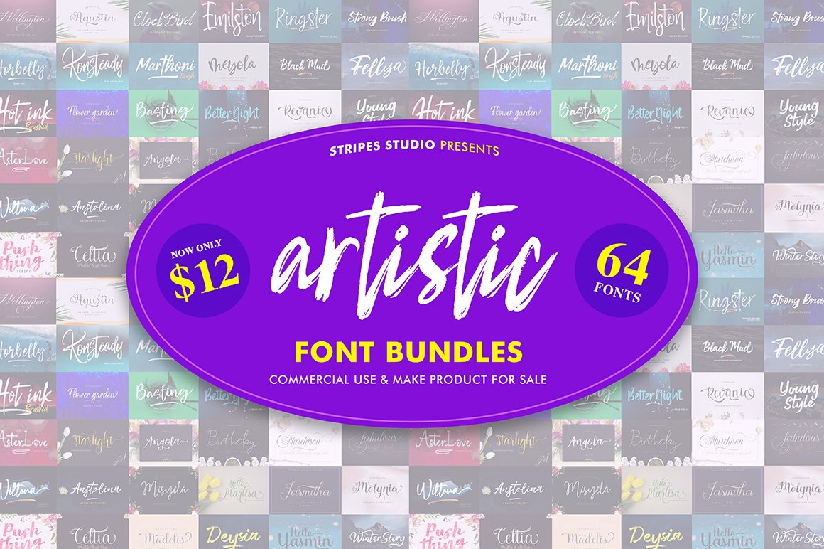 01 artistic font bundle 475