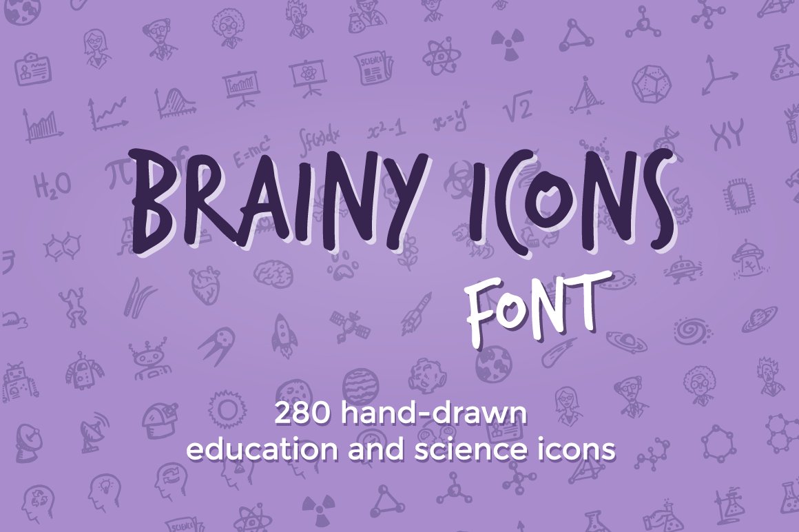 Brainy Icons Font cover image.