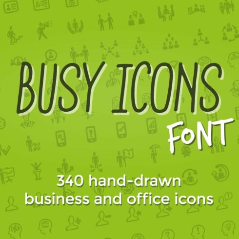 Busy Icons Font cover image.