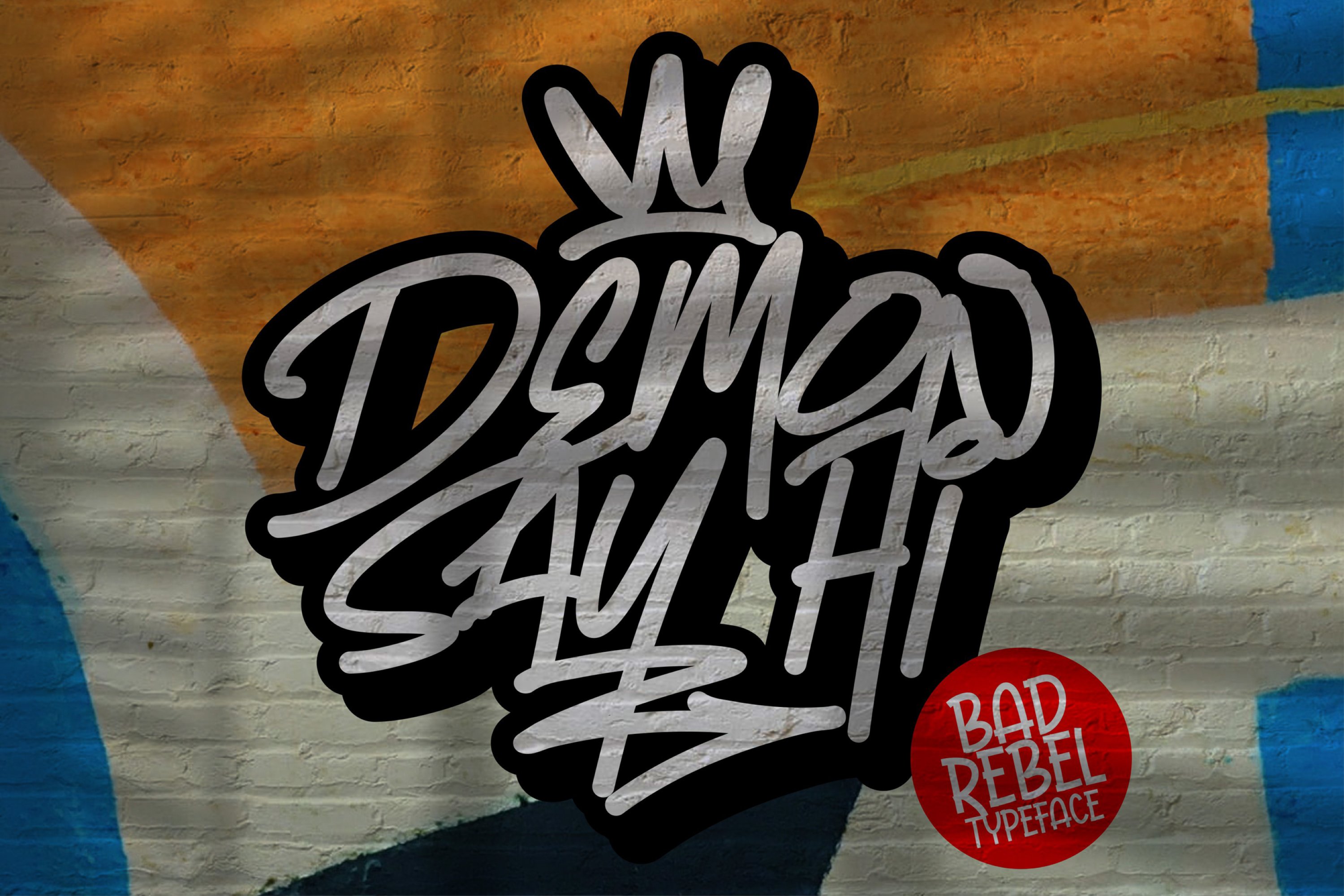 Demon Say Hi - graffiti typeface cover image.