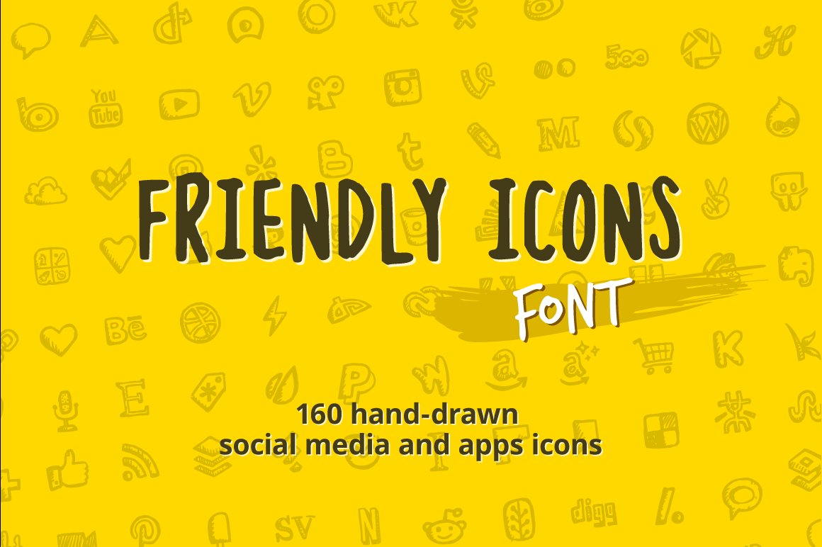 Friendly Icons Font cover image.