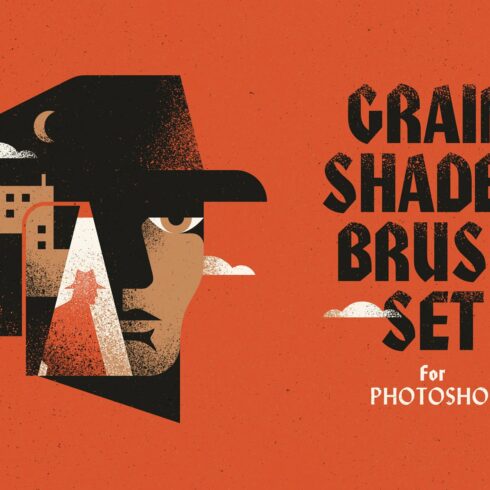 Grain Shader Brush Set for Photoshopcover image.