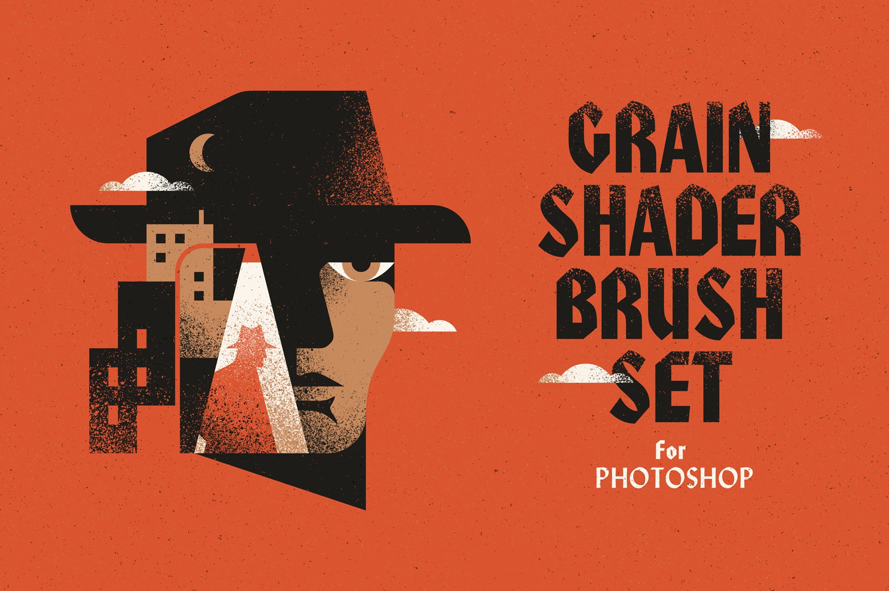 Grain Shader Brush Set for Photoshopcover image.