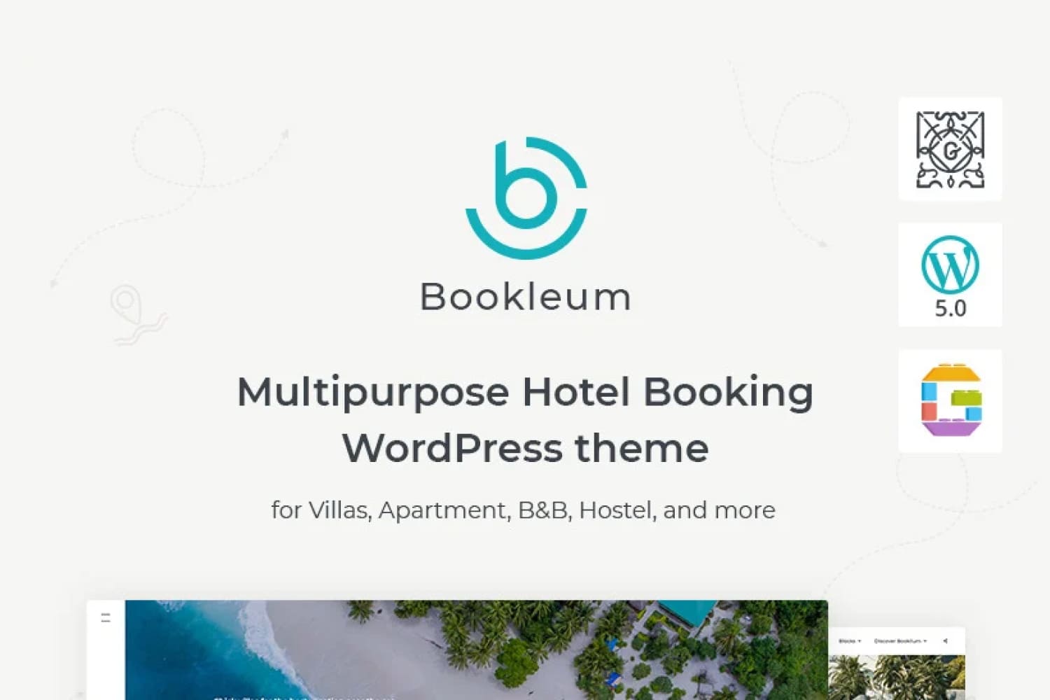 The main page of the site for the hotel with logos.