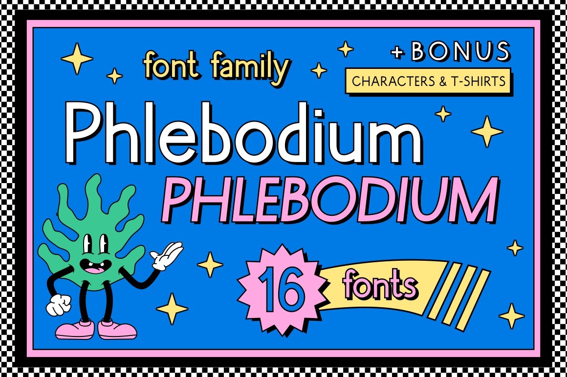 Phlebodium sans serif font 80s 90s cover image.
