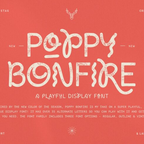 Poppy Bonfire - Modern Display Font cover image.