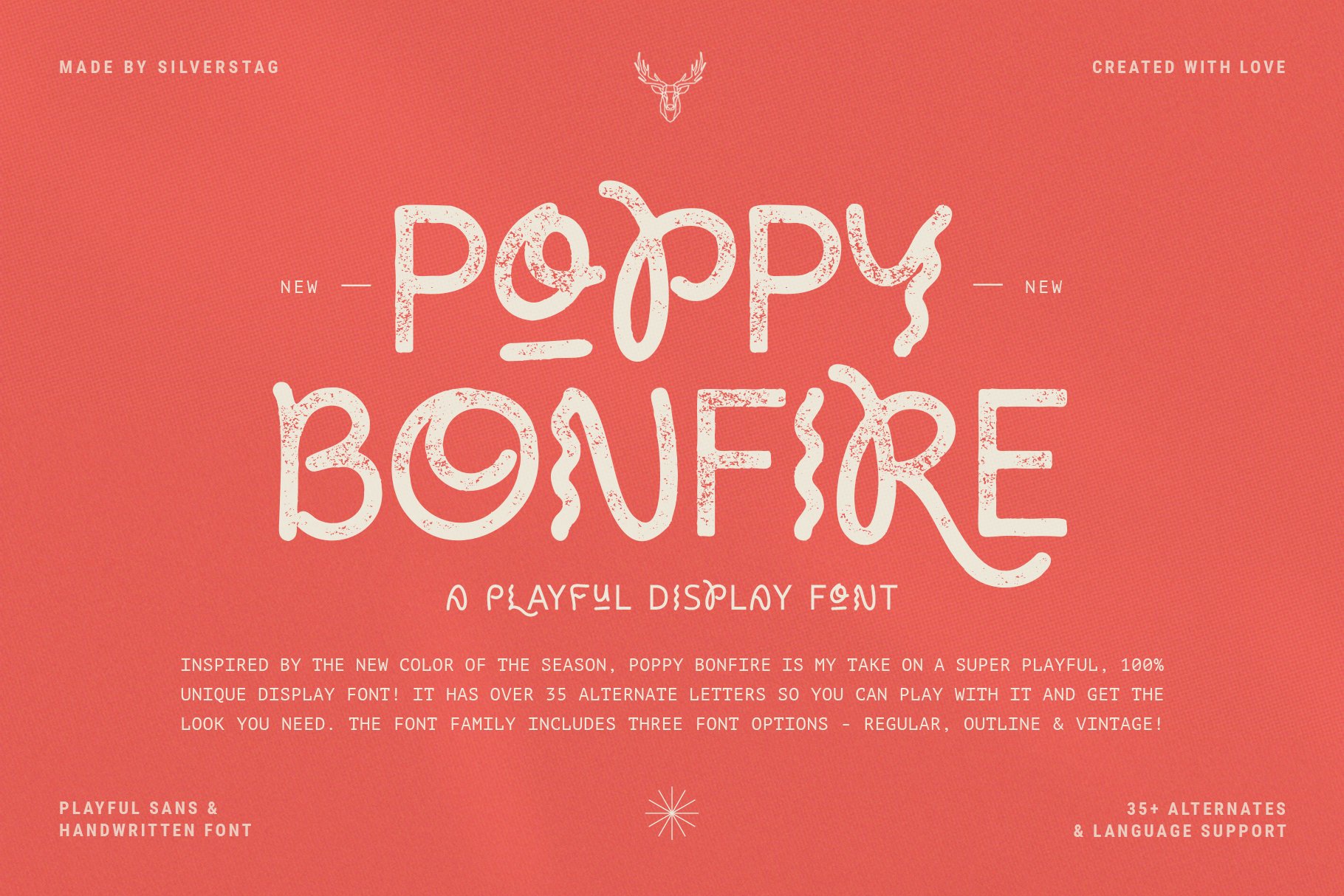 Poppy Bonfire - Modern Display Font cover image.
