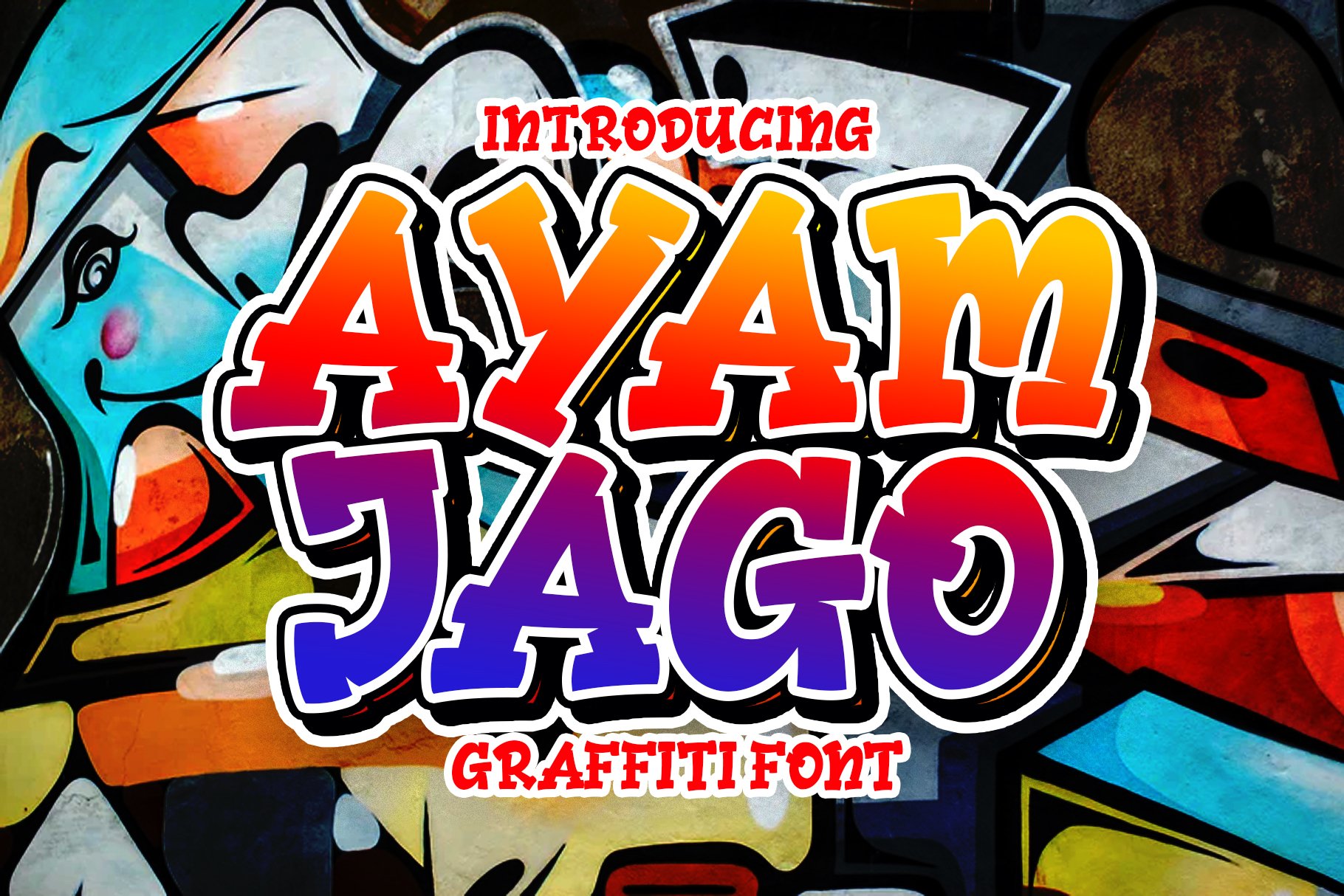 Ayam Jago | Graffiti Font cover image.
