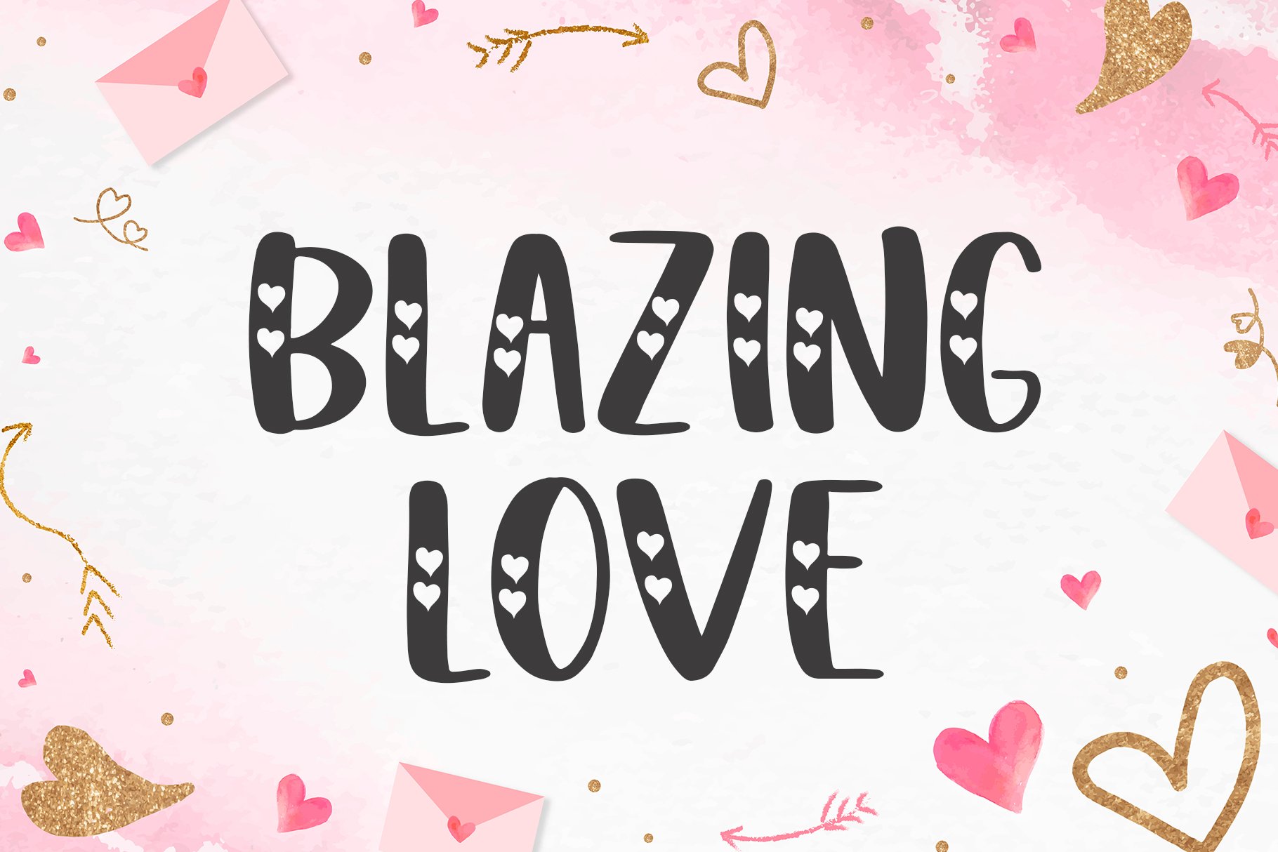 Blazing Love | Cute Display Font cover image.