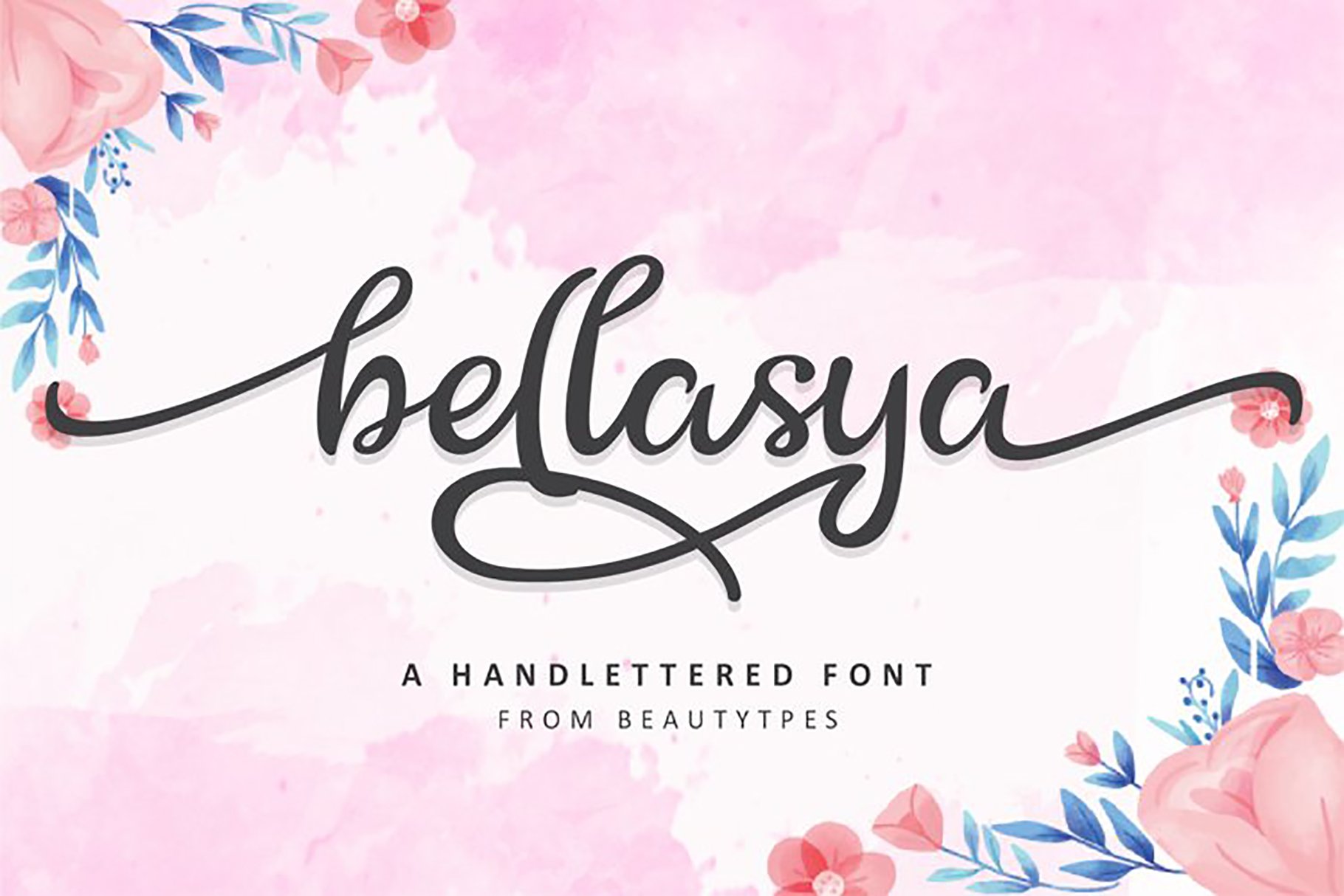 Bellasya | a handwriten font cover image.
