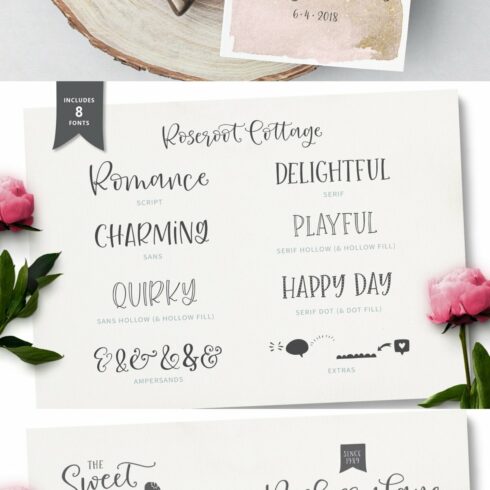Roseroot Cottage Font Collection cover image.