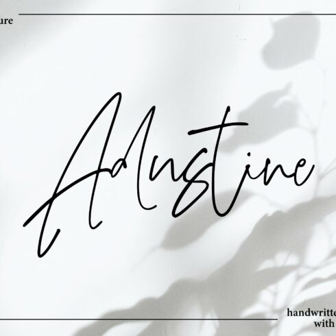 Adustine - Handwritten Signature cover image.