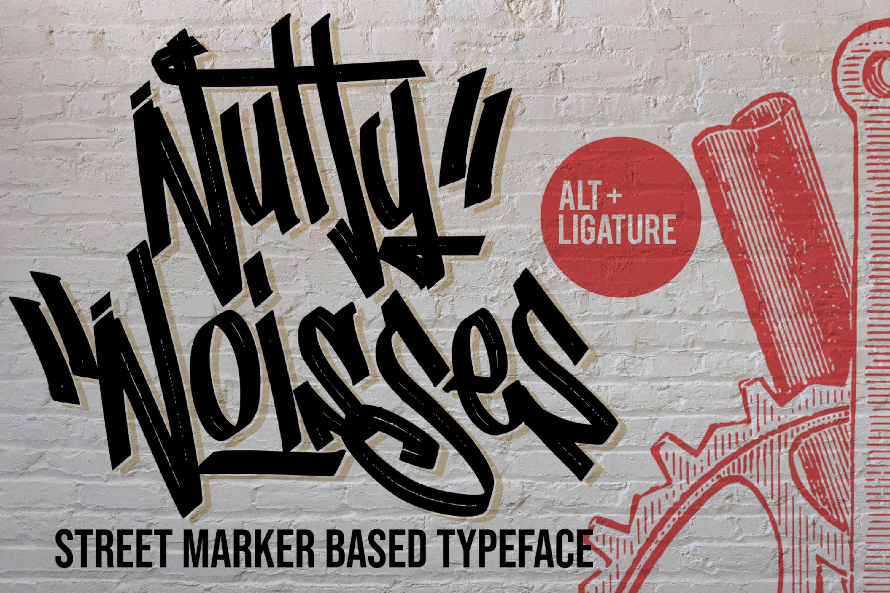 Nutty Noisses - Graffiti typeface cover image.