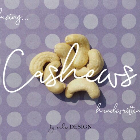 Cashews - Handwritten Font cover image.