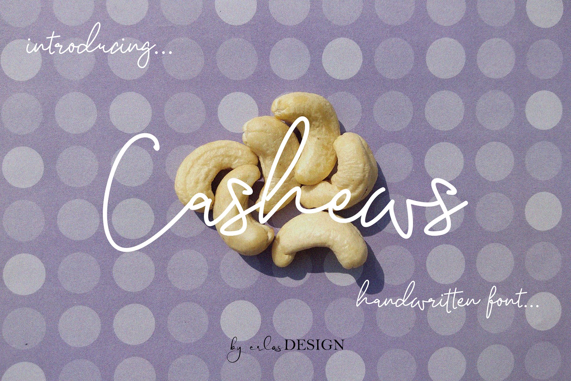 Cashews - Handwritten Font cover image.