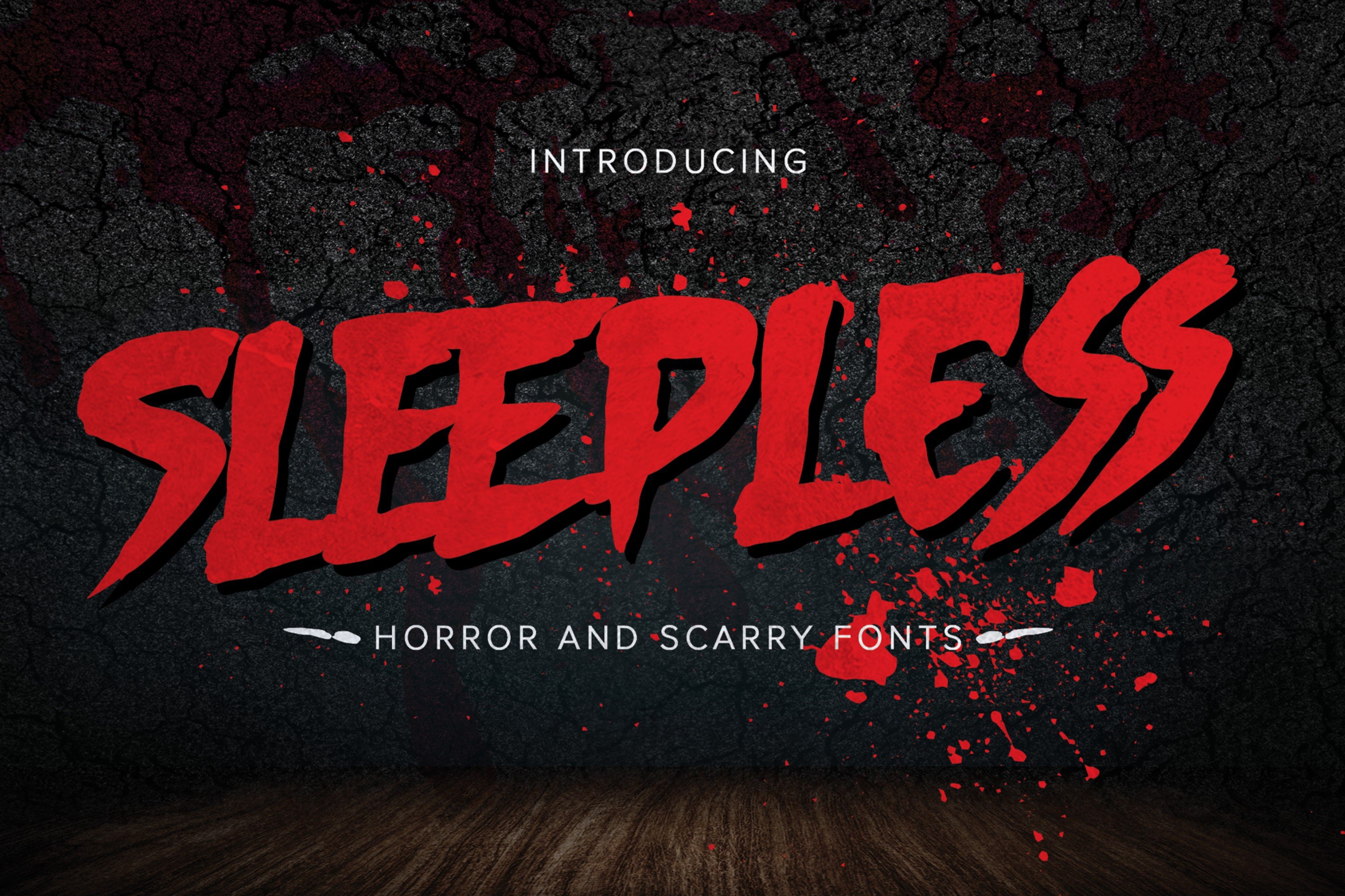 Sleepless - Hand Drawn Horror Brush cover image.