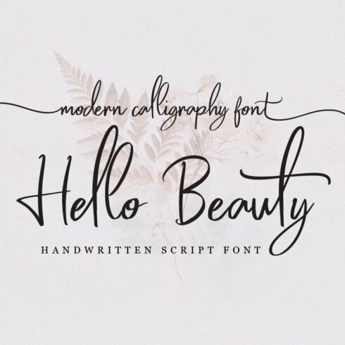 Hello Beauty - Handwritten Font cover image.