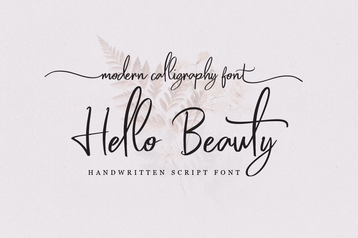 Hello Beauty - Handwritten Font cover image.