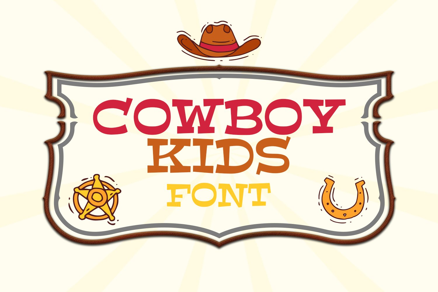 Cowboy Kids Font cover image.