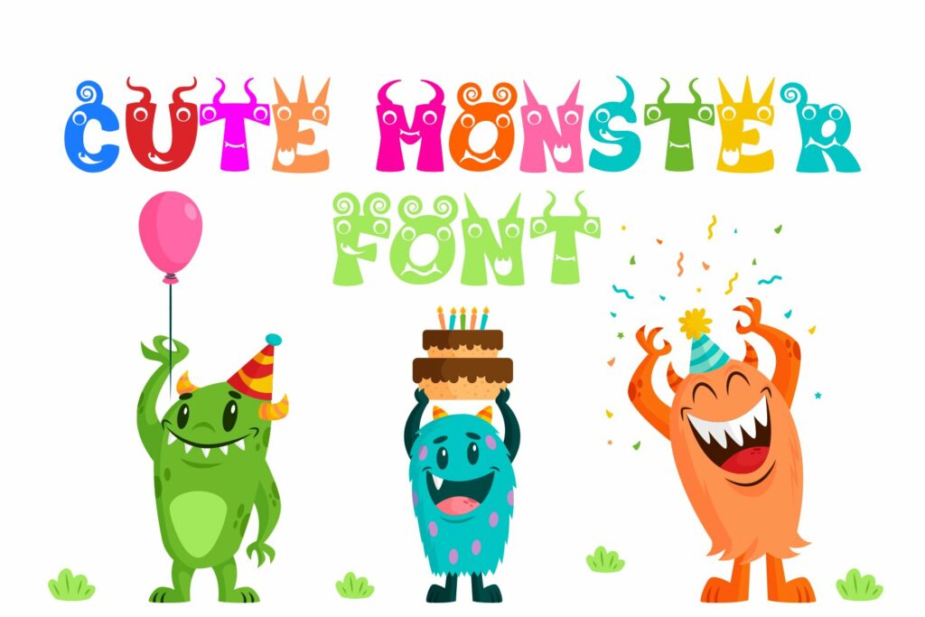 Cute Monster Font – MasterBundles