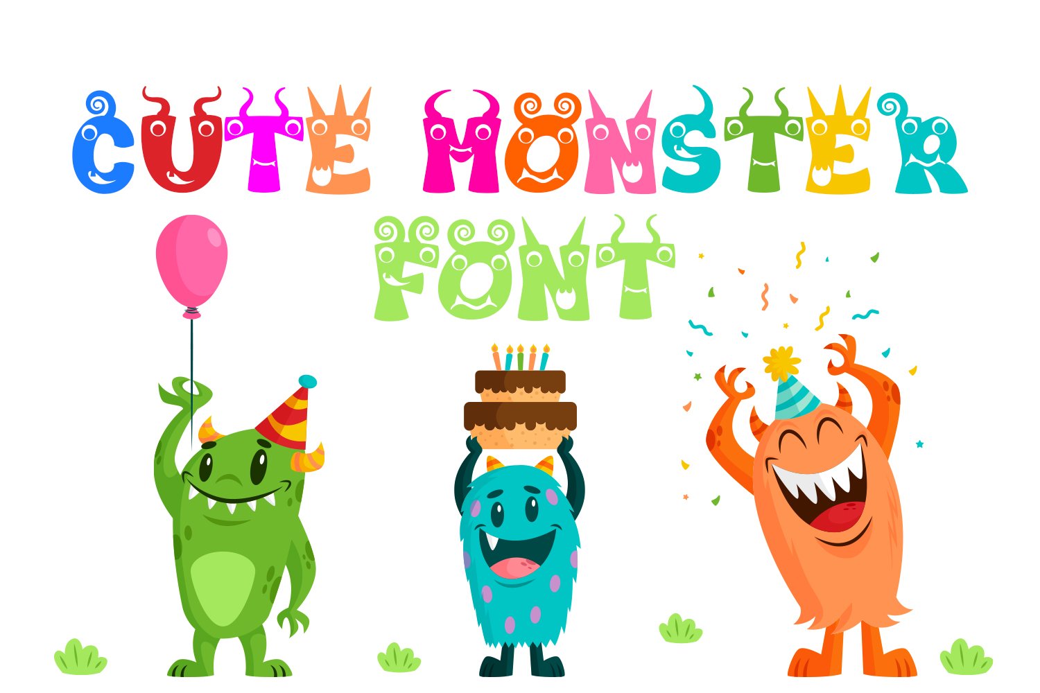 Cute Monster Font cover image.