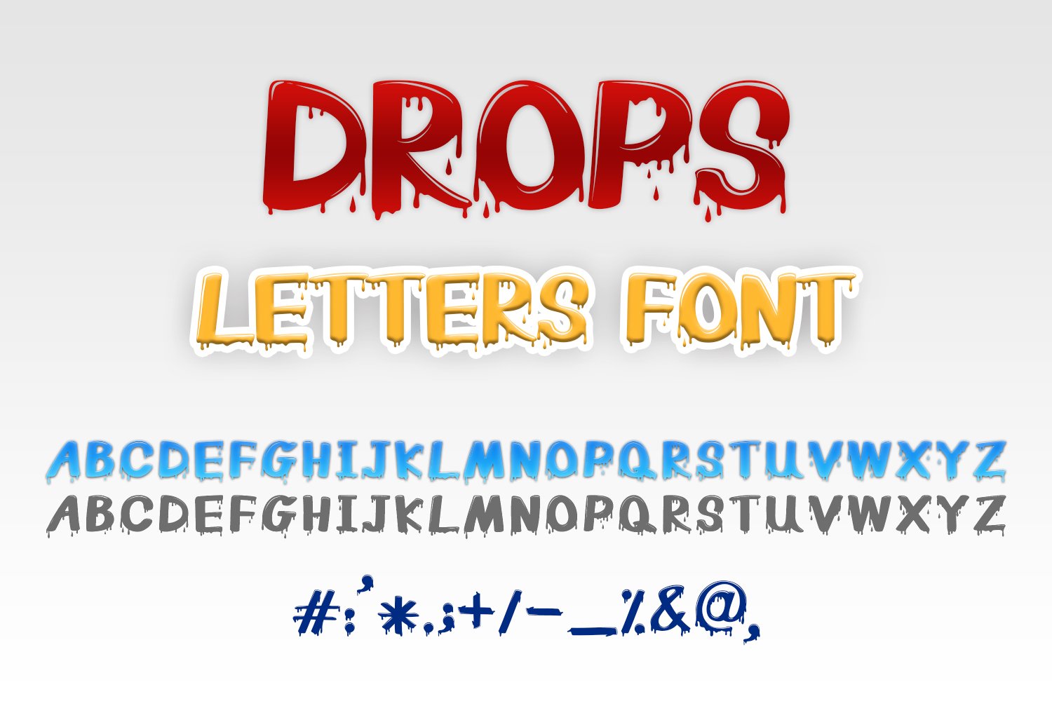 Drops Letters Font cover image.
