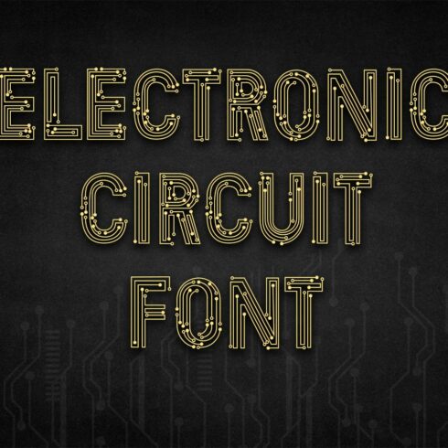 Electronic Circuit Font cover image.