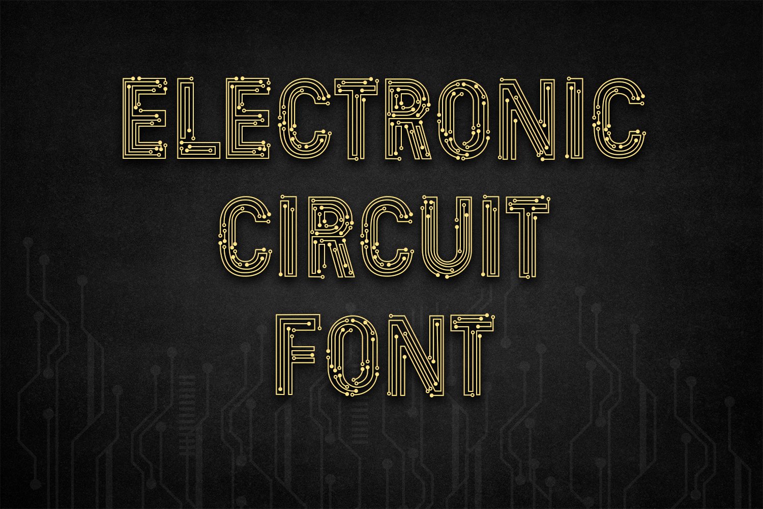 Electronic Circuit Font cover image.