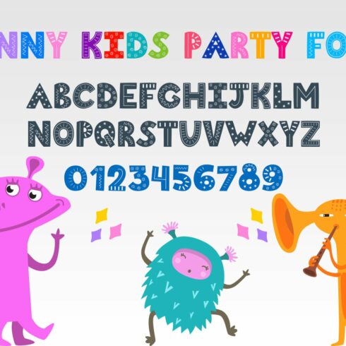 Funny Kids Party Font cover image.