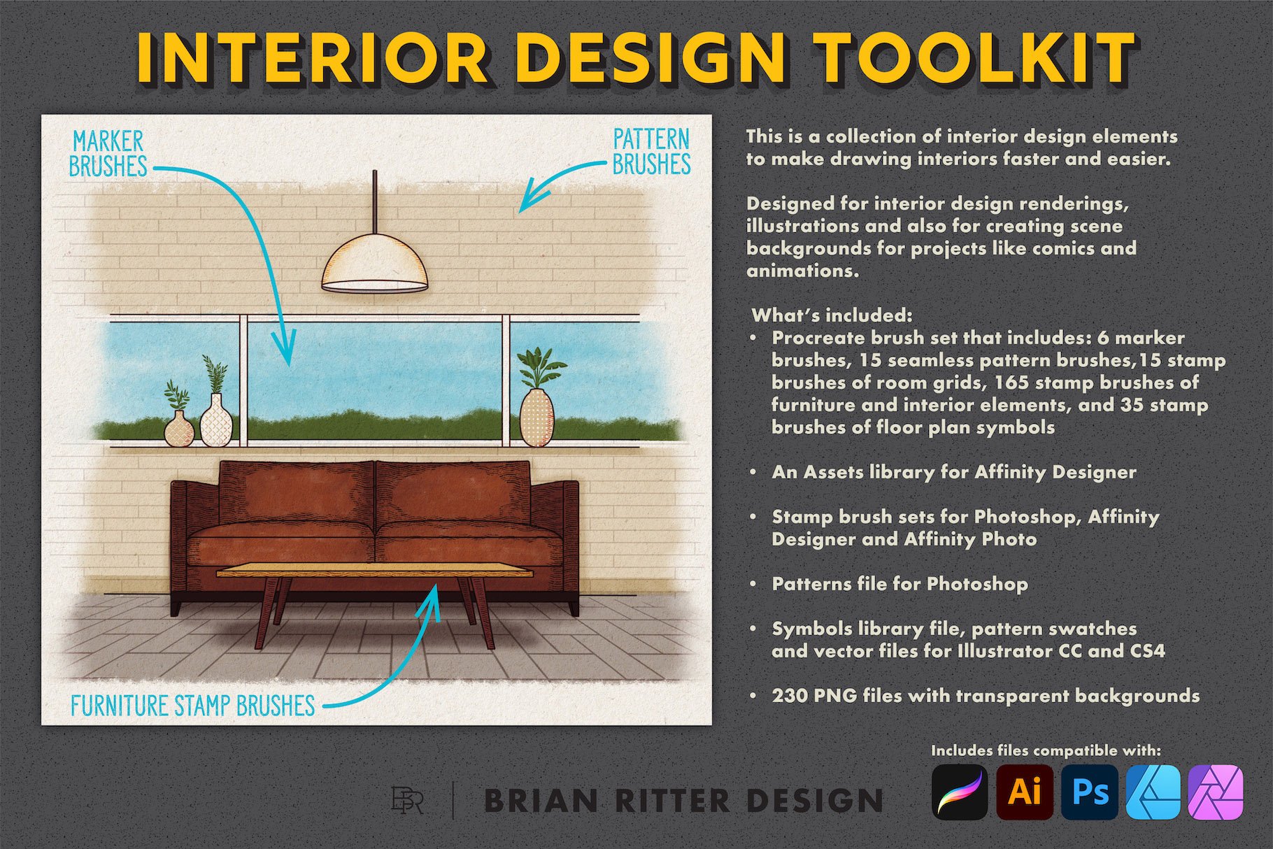 Interior Design Toolkit Procreatepreview image.