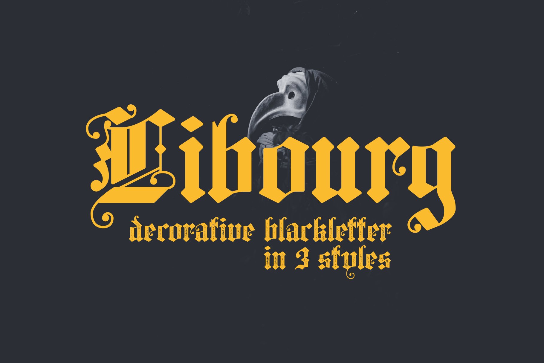 Libourg - Blackletter Font cover image.