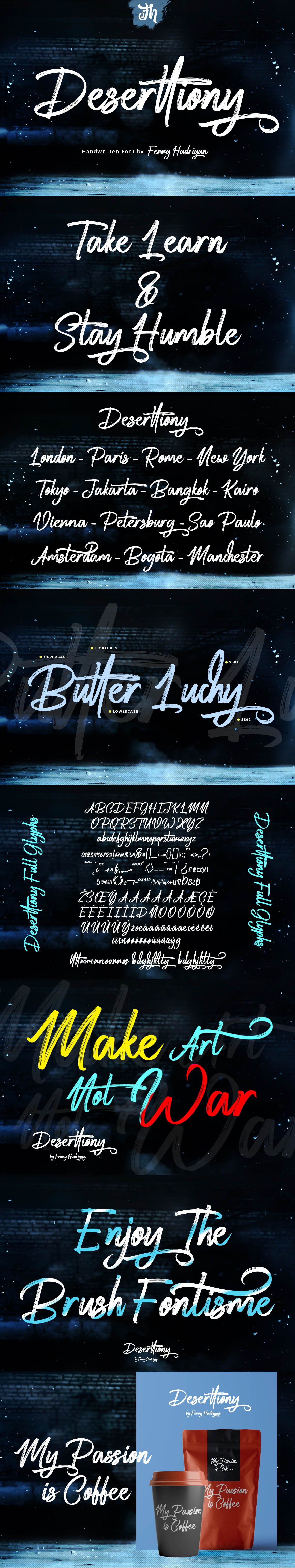 Deserttiony - Handwritten Font cover image.