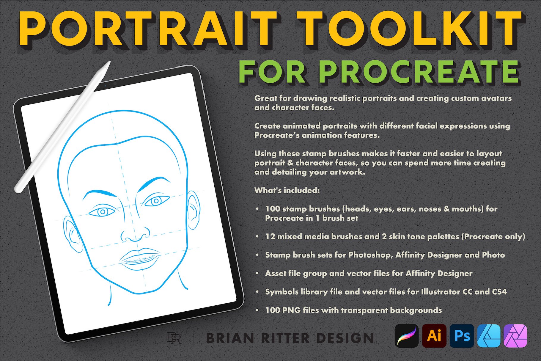 Portrait Toolkit For Procreatepreview image.