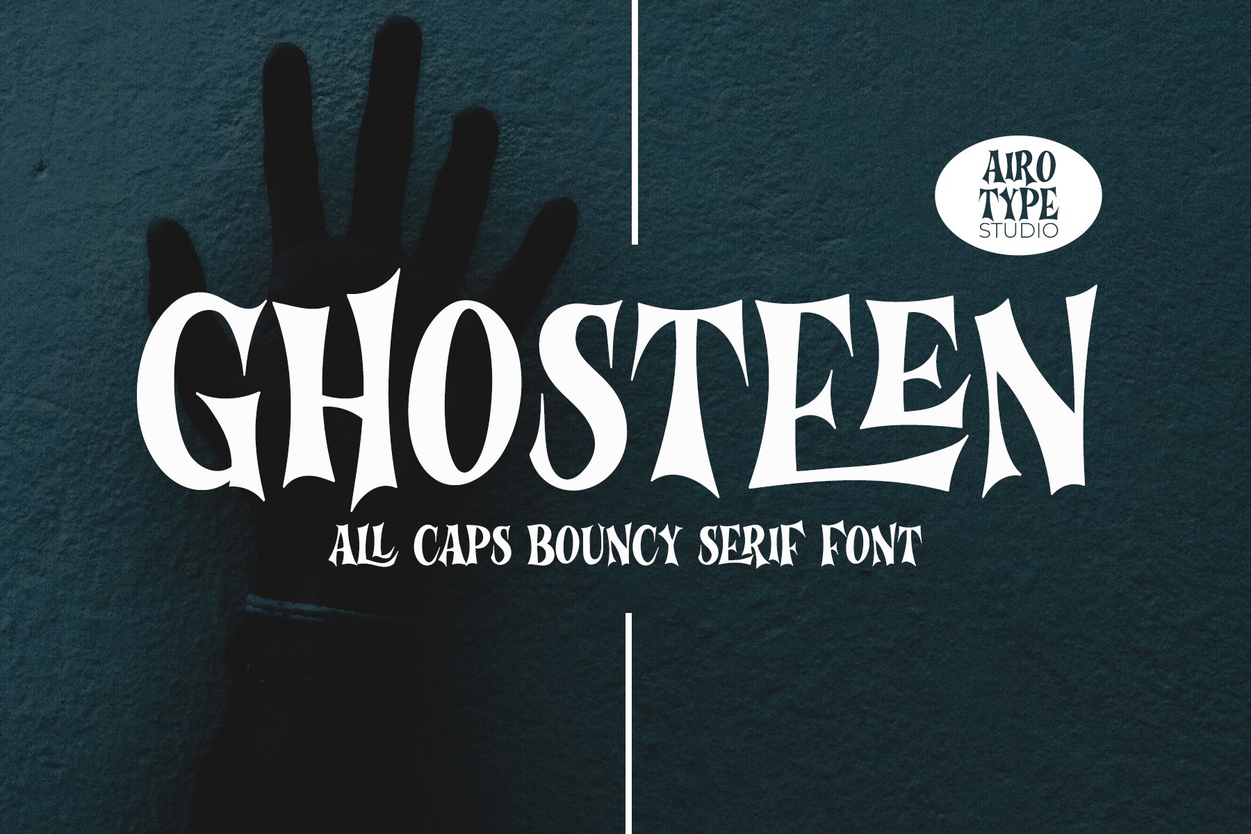 Ghosteen - All Caps Display Font cover image.