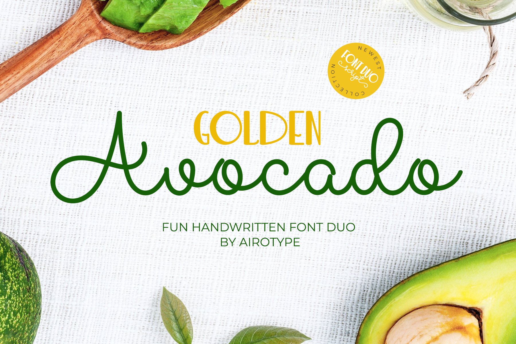 Golden Avocado - Fun Font Duo cover image.