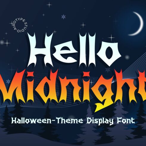 Hello Midnight - Halloween Font cover image.
