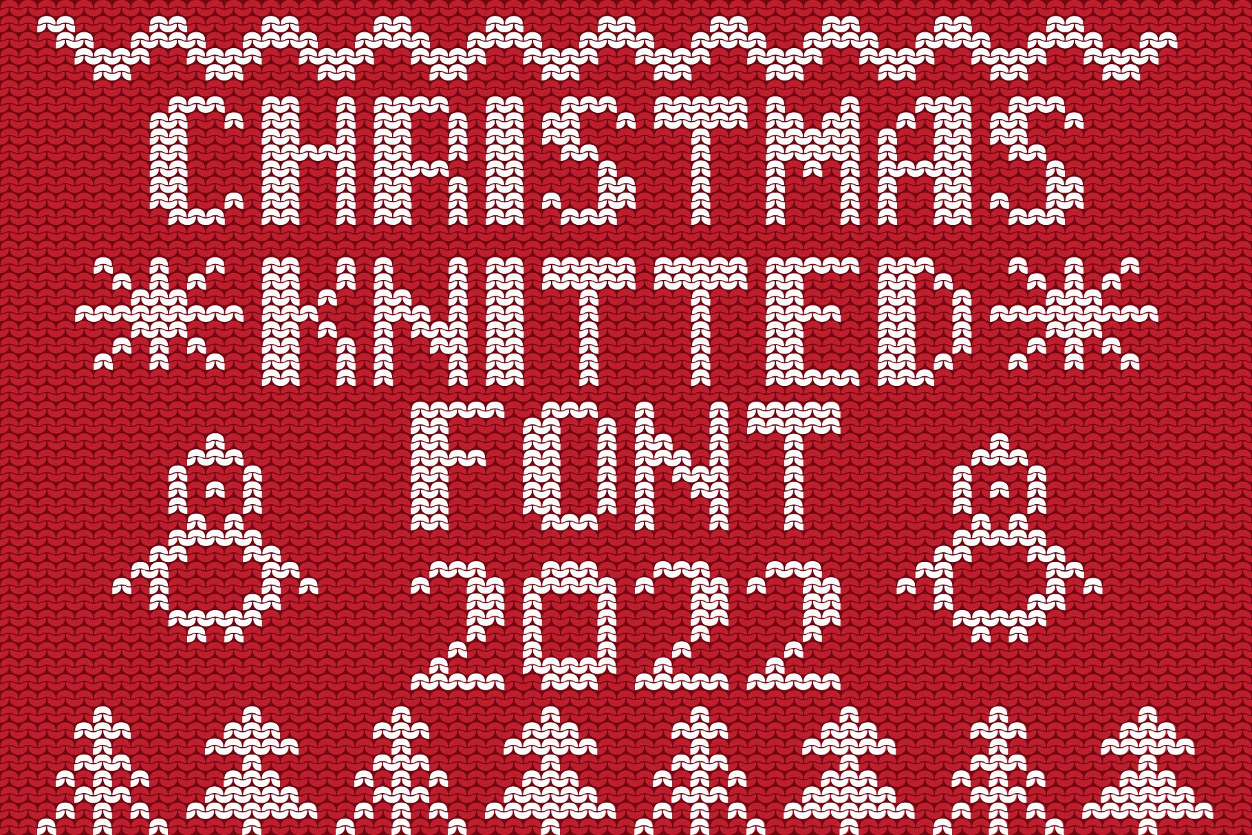 Christmas Knitted Font Web preview image.