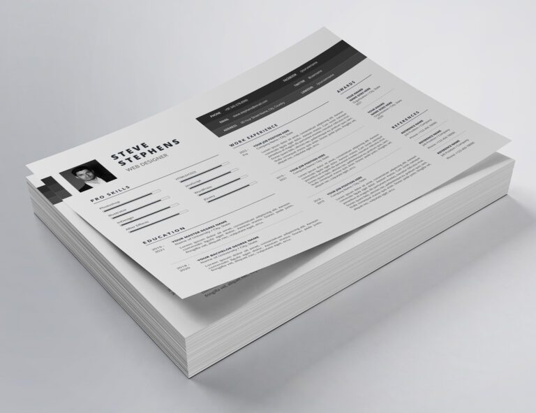 Cv Reference Landscape Landscape CV Template - MasterBundles