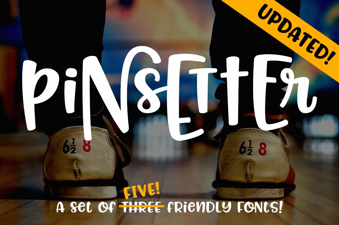 Pinsetter: a crafty font family! cover image.