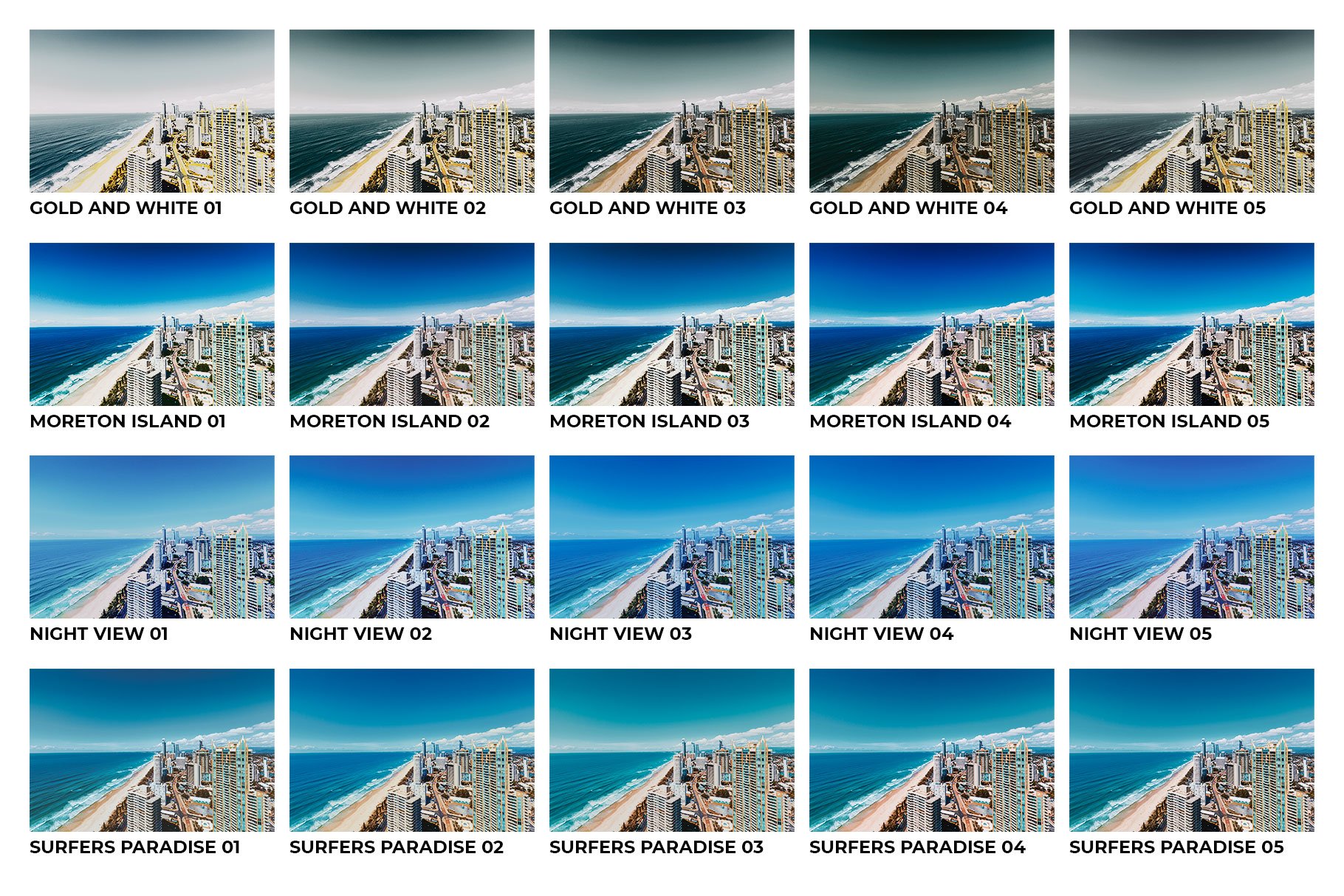 20 Gold Coast Lightroom Presets LUTspreview image.