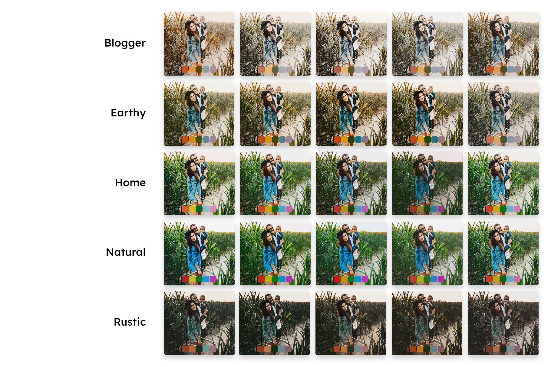 25 Family Lightroom Presets LUTspreview image.